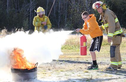 Firefighting Lesson Caps Fire Prevention Week
