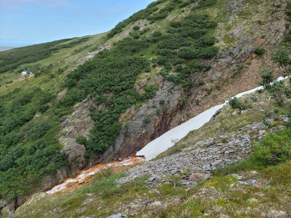 The Graphite Creek deposit near Nome is the largest identified deposit of graphite, a critical mineral, in the United States. (Photo by George Case/U.S. Geological Survey)