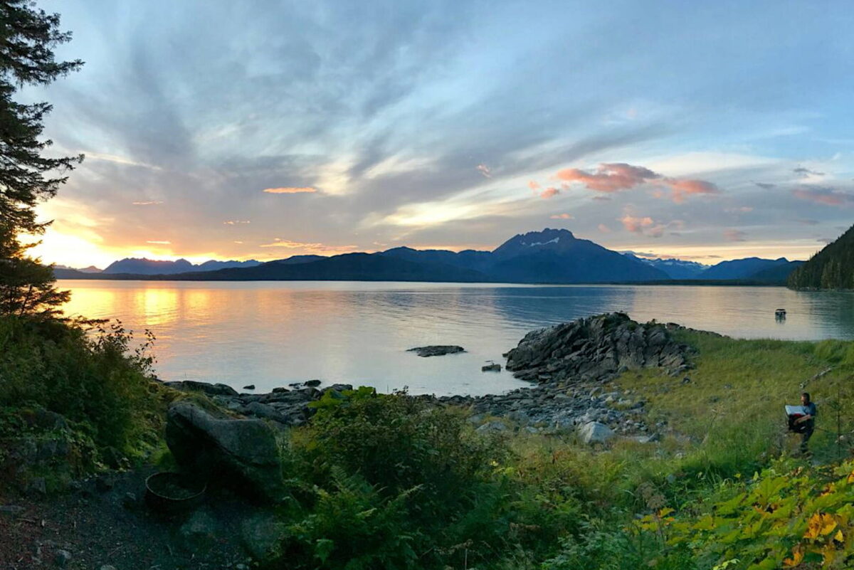 A hiker explores the Tongass National Forest. (Courtesy/U.S. Forest Service)