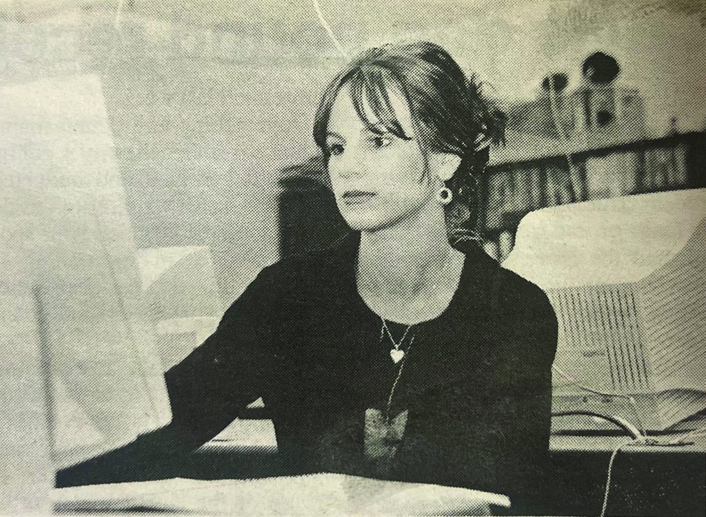In this Oct. 28, 1999 file photo Haines High School gets its newest staff member in computer teacher Lilly Boron. (File photo/Chilkat Valley News)
