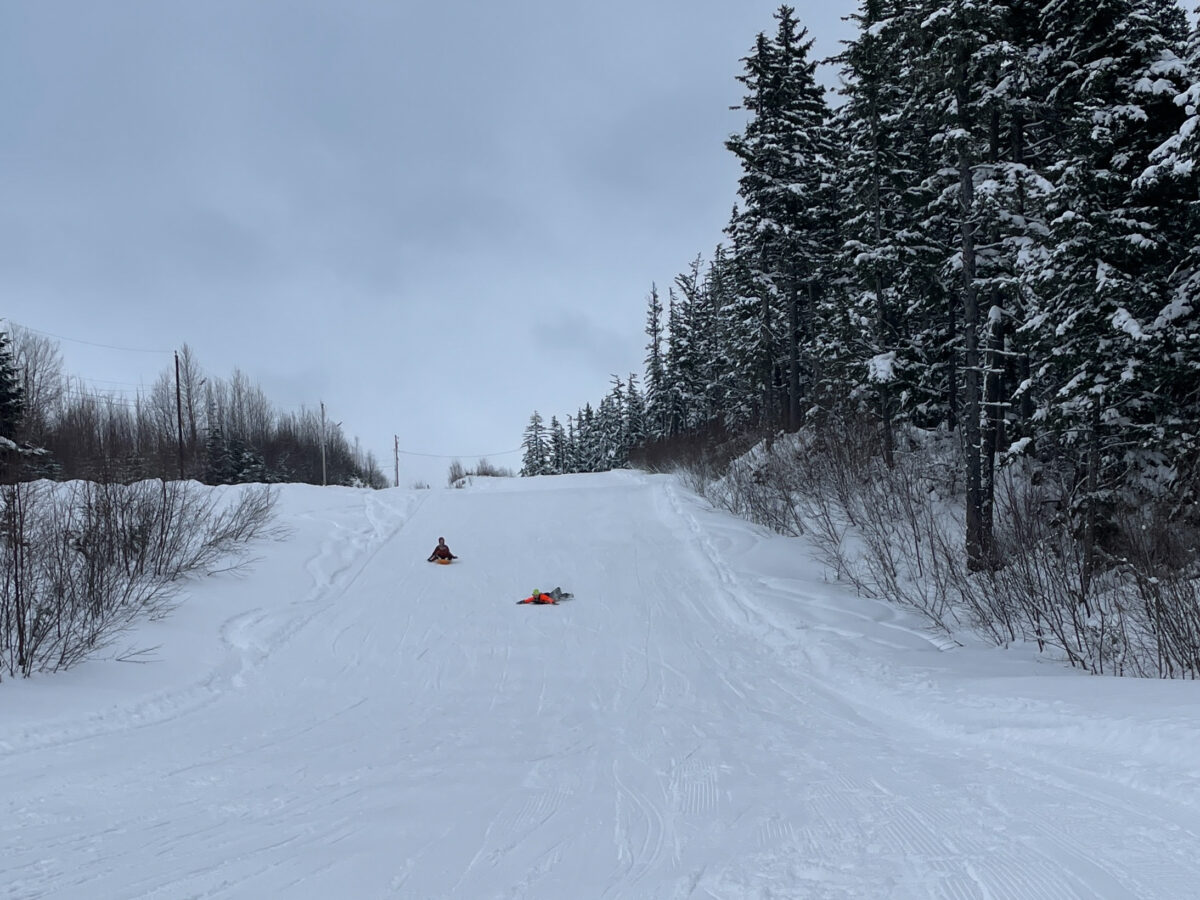 Sledding, sunshine in Haines as Juneau breaks snowfall record