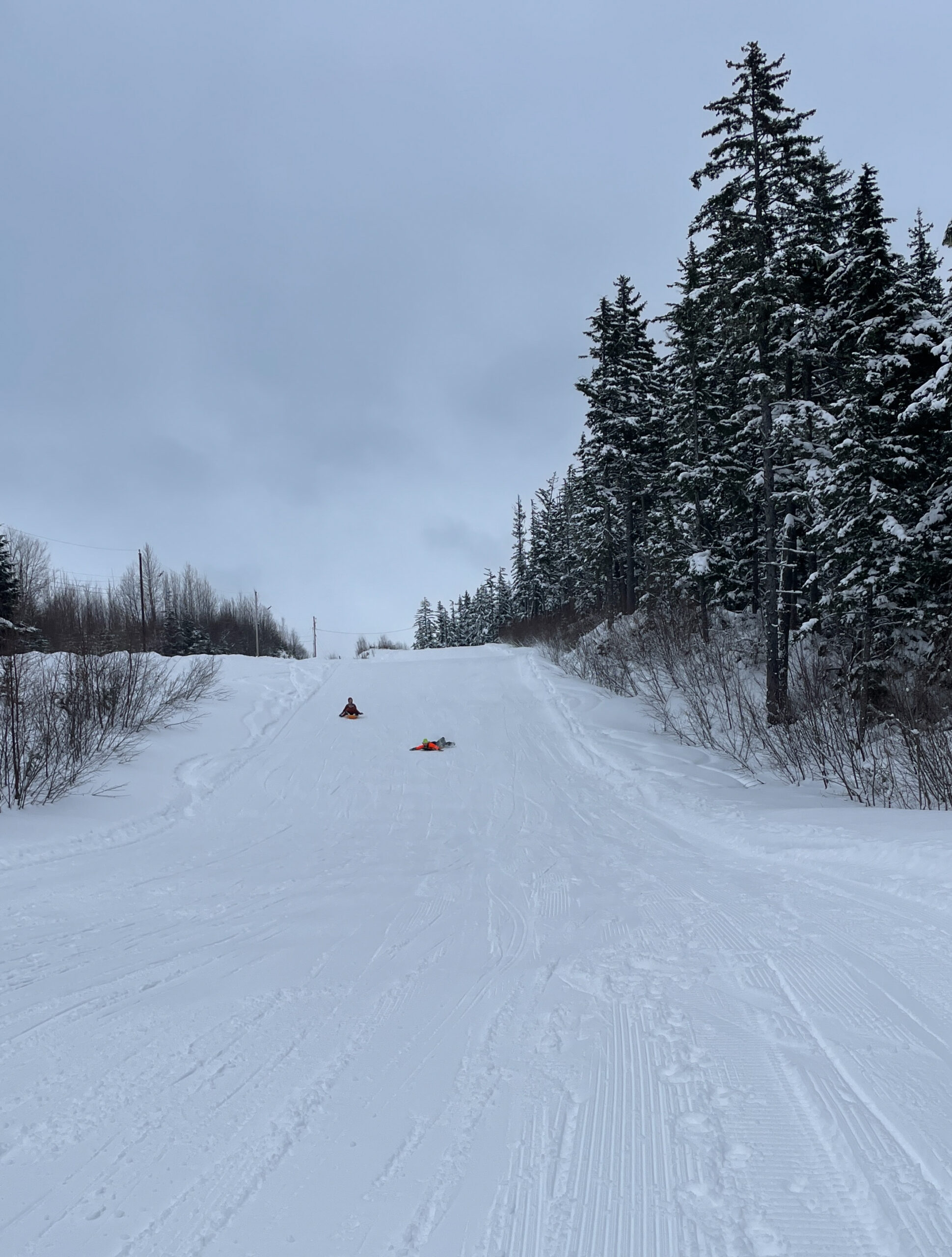 Sledding, sunshine in Haines as Juneau breaks snowfall record