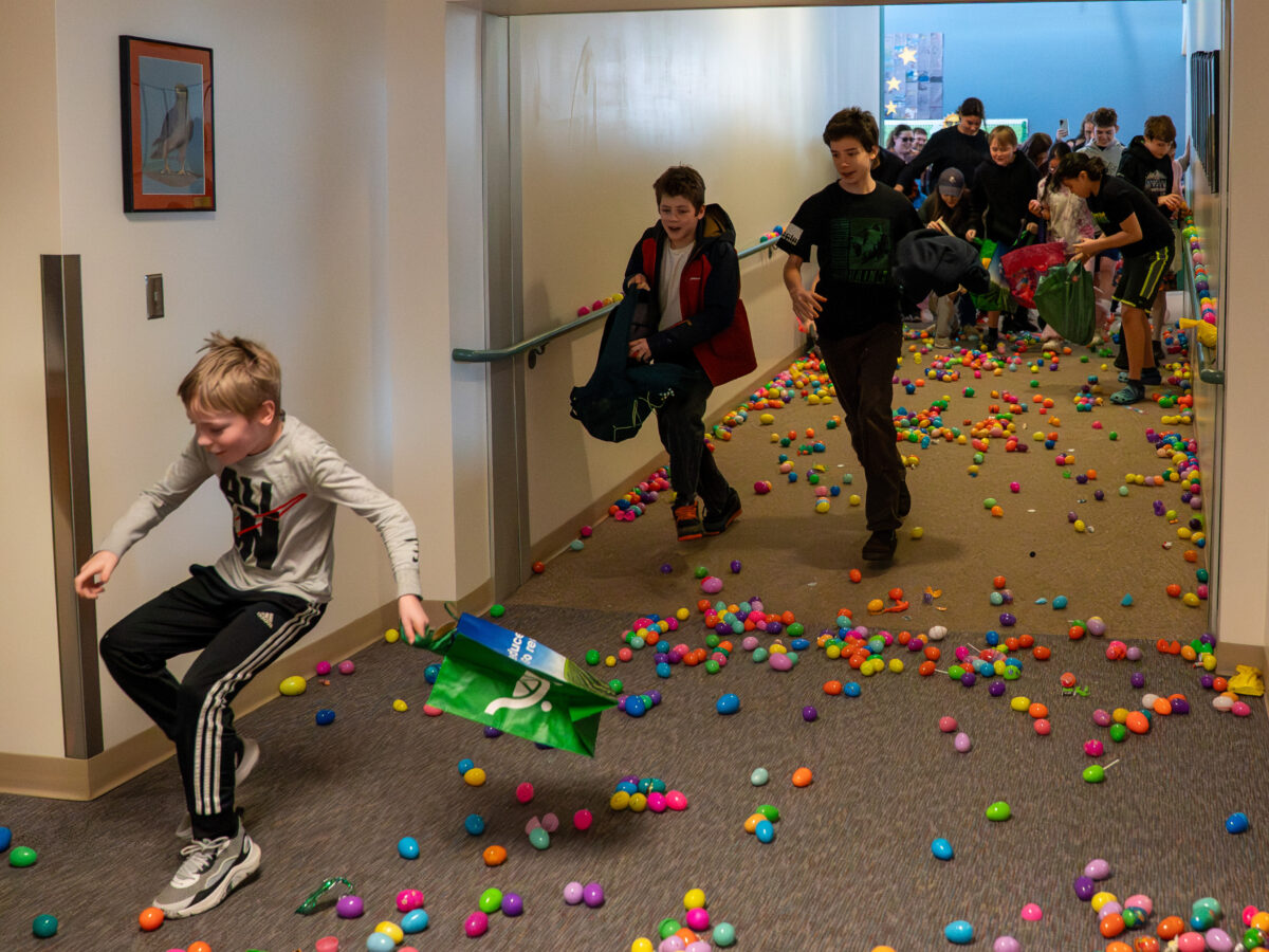 Record-breaking Easter egg hunt at the Haines school 
